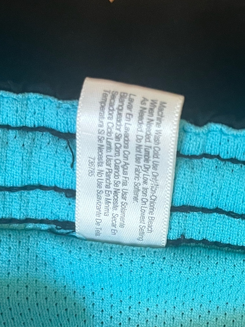 Arizona Jean Company Black Activewear Shorts with Aqua Lining - Picture 4 of 7